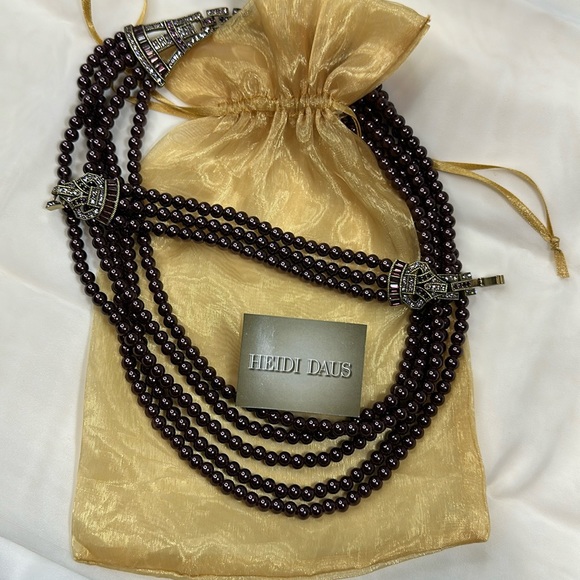 Heidi Daus beaded rhinestone crystals necklace bracelet set 2pc - Picture 8 of 13